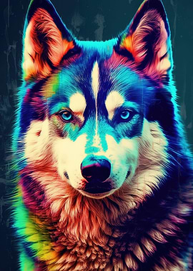 Husky Colorful