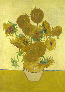 Fourteen Sunflowers