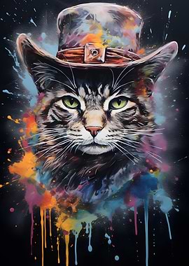 Cowboy Cat in Hat