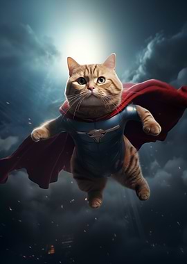 Superman Cat Superhero