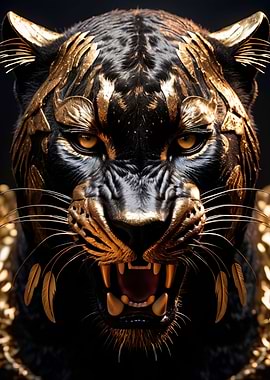black and gold panther