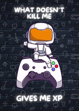 Neon Gaming Astronaut Art