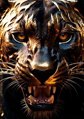 black and gold panther