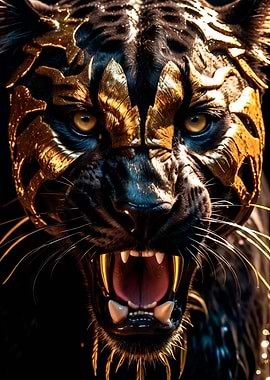 black and gold panther