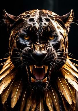 black and gold panther