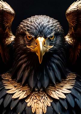 black and gold eagle