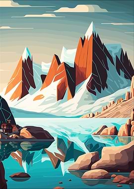 Retro Landscape Painting