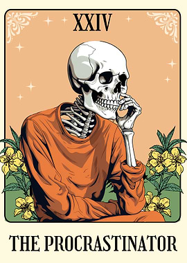 Procrastinator Tarot Card