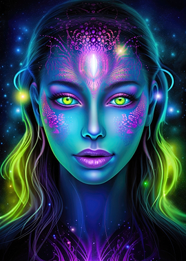 Psychedelic Neon Woman 2