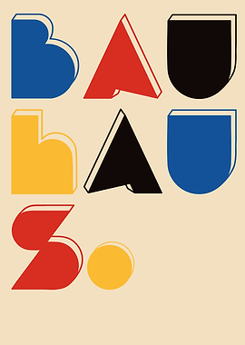 Typographic Bauhaus Poster