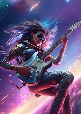 Cyberpunk Rock Guitarist