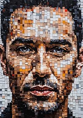 Abstract portrait of a man