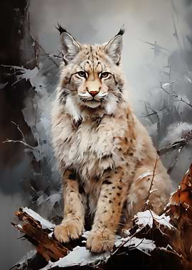 Lynx in winter