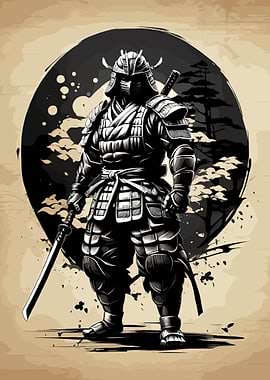 Vintage Samurai Warrior