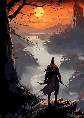 Samurai Japan Sunset