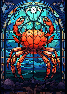 Crab Glass Art