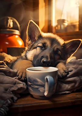 German Shepherd Coffee Dog