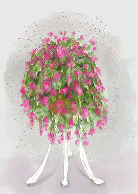 Christmas Cactus Painting