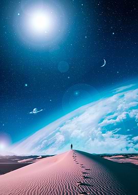 Silhouette Dune Blue Space