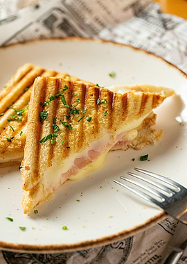 Ham and cheese toast