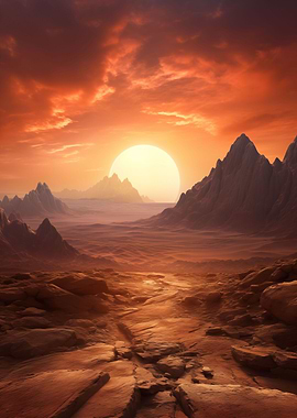 Mountain Dessert Sunset