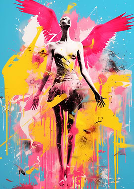 Angel Graffiti Pop Art
