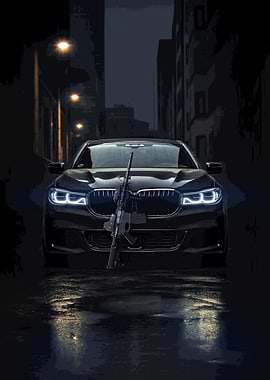 BMW 7 Car and Weapon