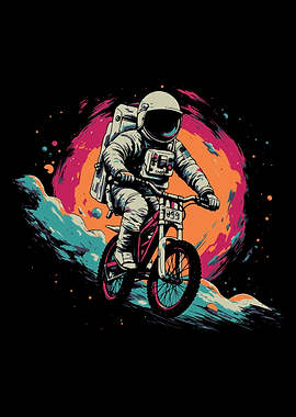 Space Bike Astronaut
