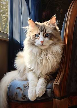 Ragdoll cat portrait