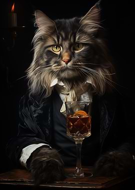 Sophisticated Suit Cat