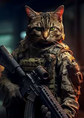 Animal Soldier Cat