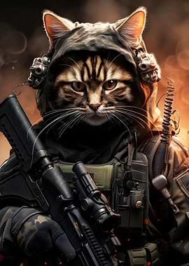 Animal Soldier Cat