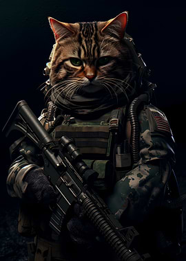 Animal Soldier Cat
