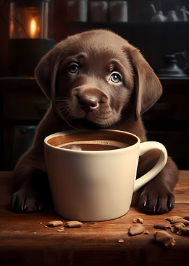 Labrador Dog Puppy Coffee