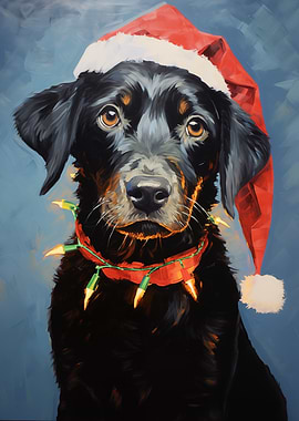 Merry Christmas Santa Dog