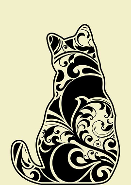 Plant Pattern Cat
