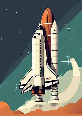 Space Rocket Retro