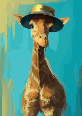 Giraffe with a Hat