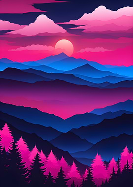 Neon Mountain Magic