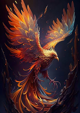 Mystical Phoenix Bird