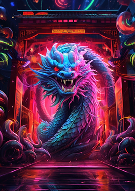 Dragon Neon Gate