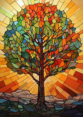 Stained Glass Tree Of Life