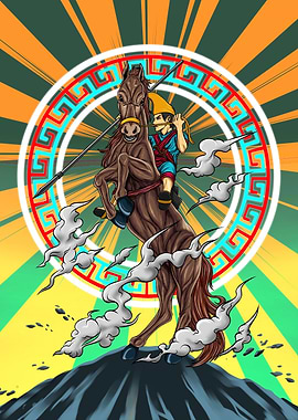 the horseman with spear