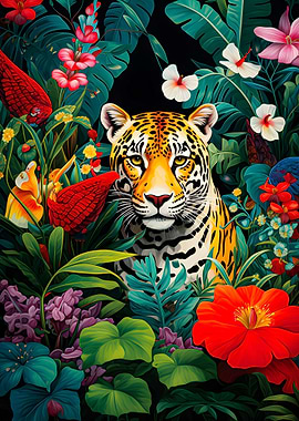 Jaguar Jungle Painting