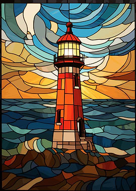 Lighthouse Stained Glass