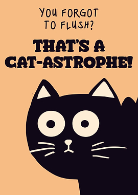 Bathroom Cat Funny Humor