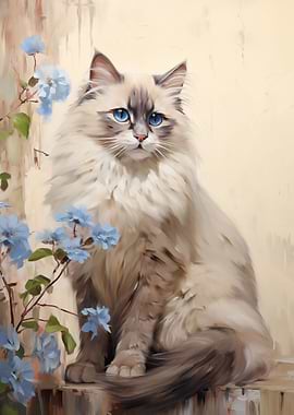 Ragdoll cat portrait