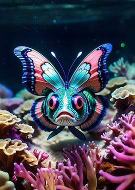 Fish with butterfly wings