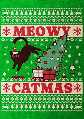MEOWY CATSMAS GREEN