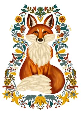 Folk Art Fox